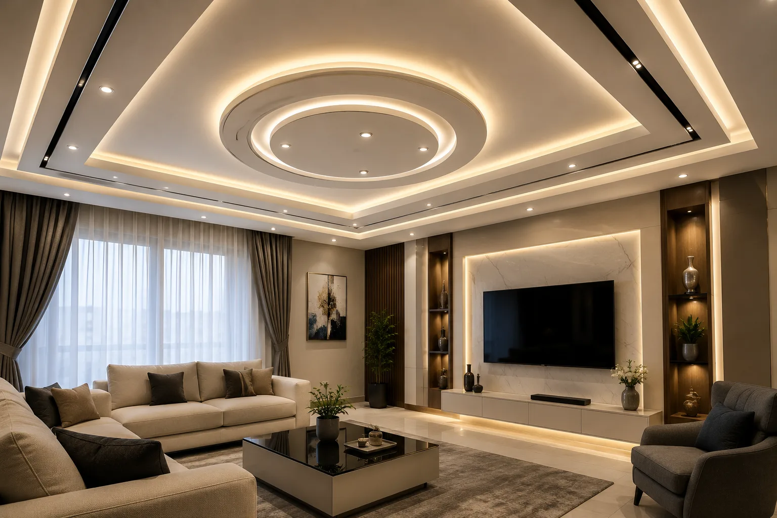 ديكورات الجبس والأسقف الحديثة: دليل شامل لاختيار التصميم المناسب وتنفيذ تشطيب احترافي - حلول برو